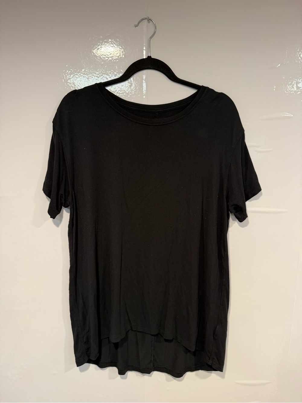 American Eagle Soft and Sexy Black Short Sleeve Crewneck Top Womens Small